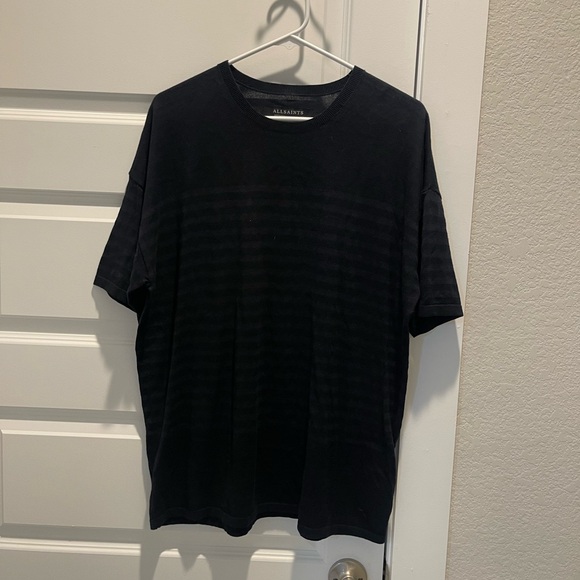 Allsaints stern SS cotton cashmere blend crew neck tee M